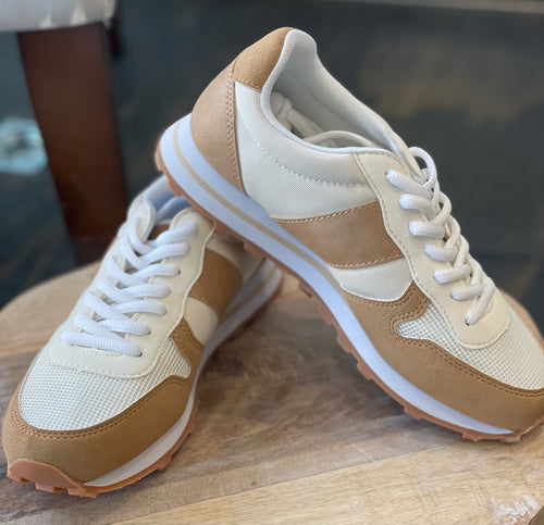 Kelly Color Block Sneakers- Toffee