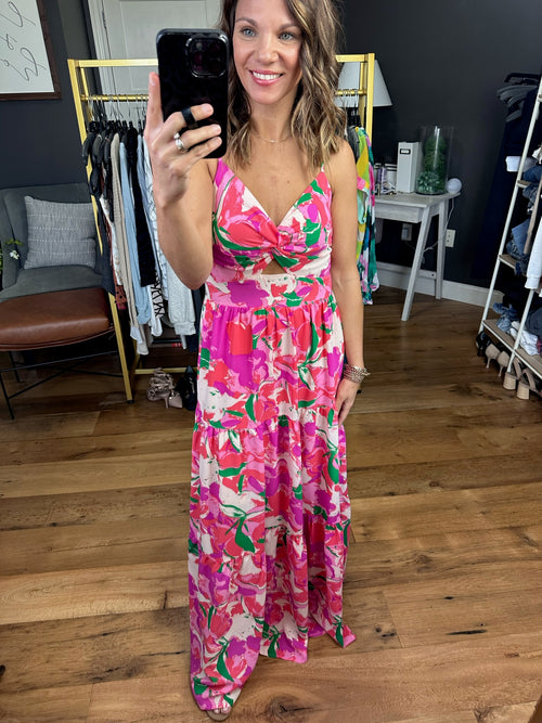 Take It All In Floral Maxi Dress - Orchid Multi