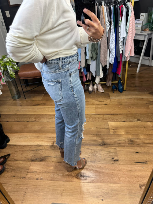 The Mallory Distressed Mom Jean